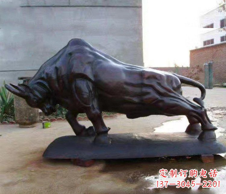 铜雕广场华尔街牛雕塑