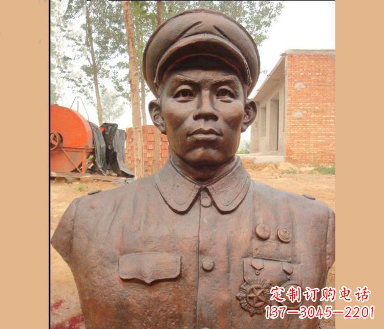 铜雕广场军人胸像雕塑