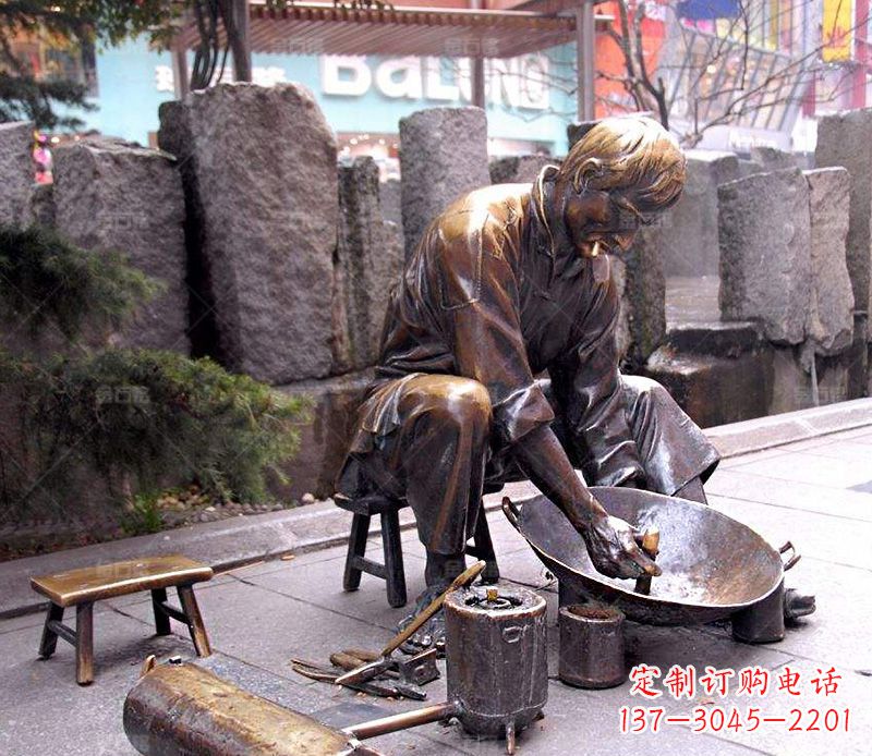 铜雕广场小品人物雕塑