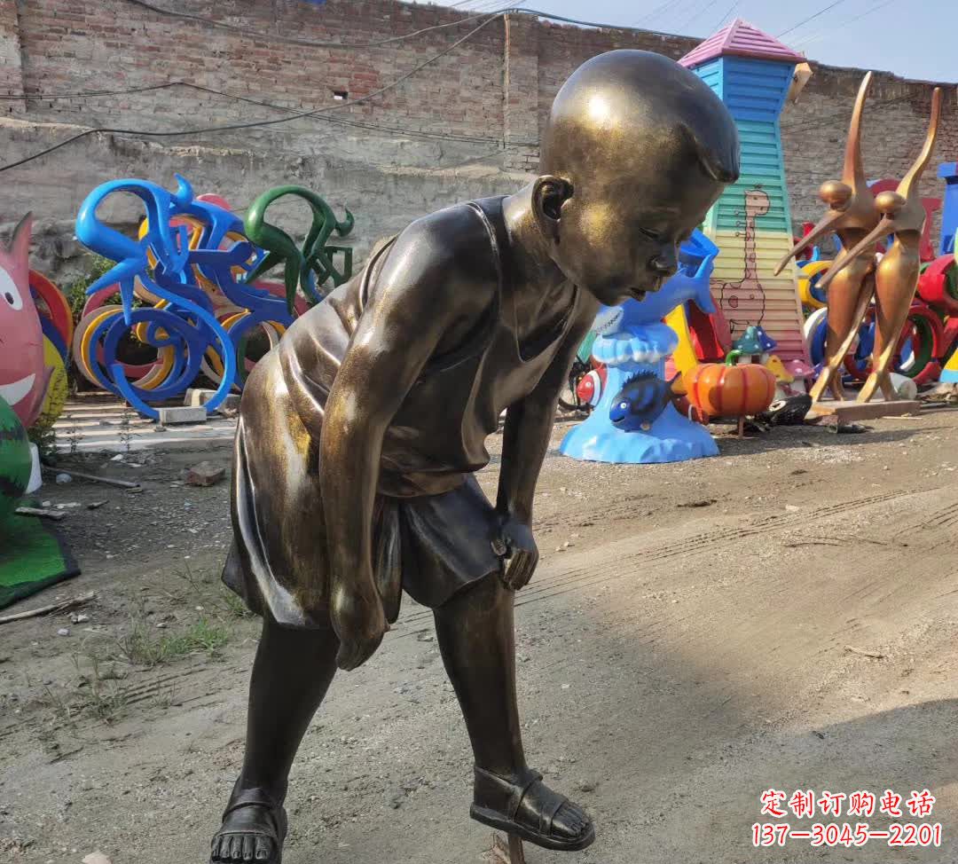 铜雕广场运动人物雕塑
