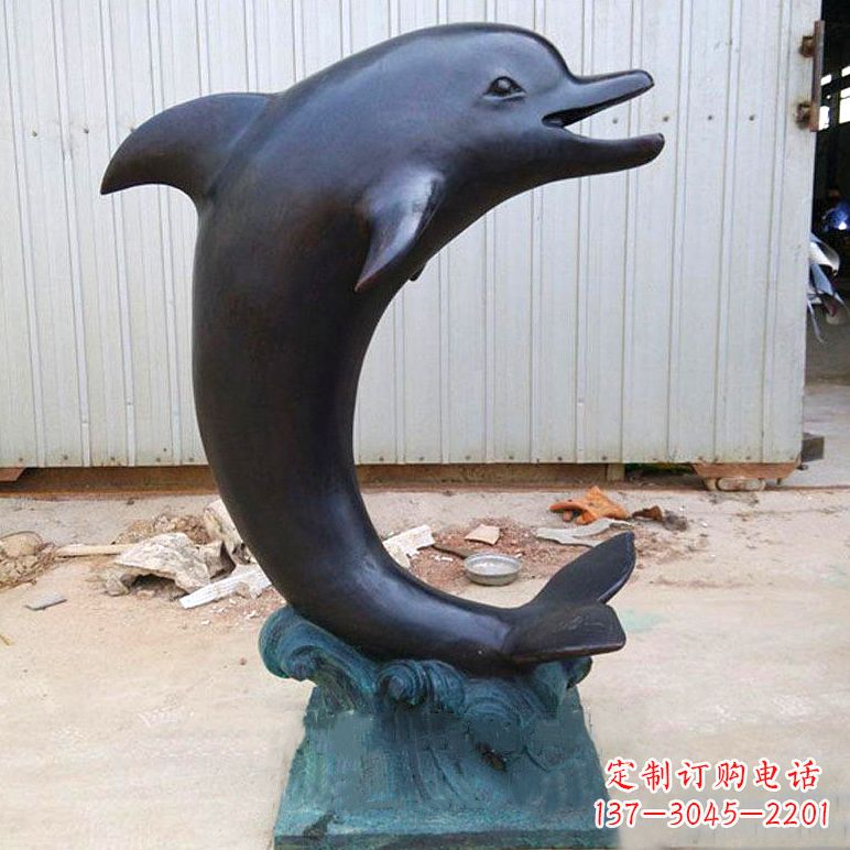 铜雕海豚雕塑