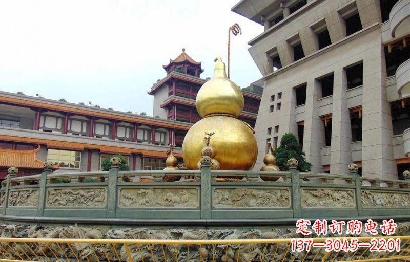 铜雕葫芦公园景观雕塑