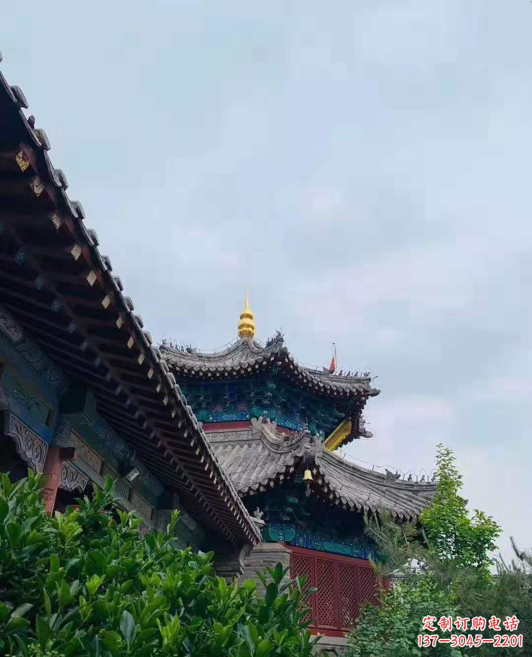 铜雕葫芦塔顶寺庙摆件