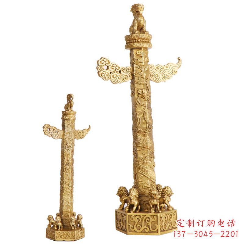 铜雕华表柱