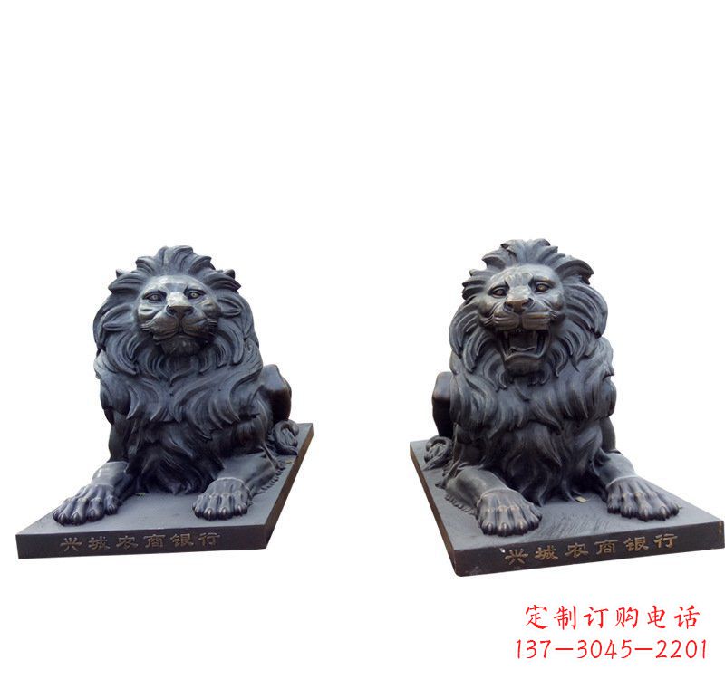 铜雕汇丰狮子 (2)
