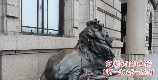 铜雕汇丰卧姿狮子