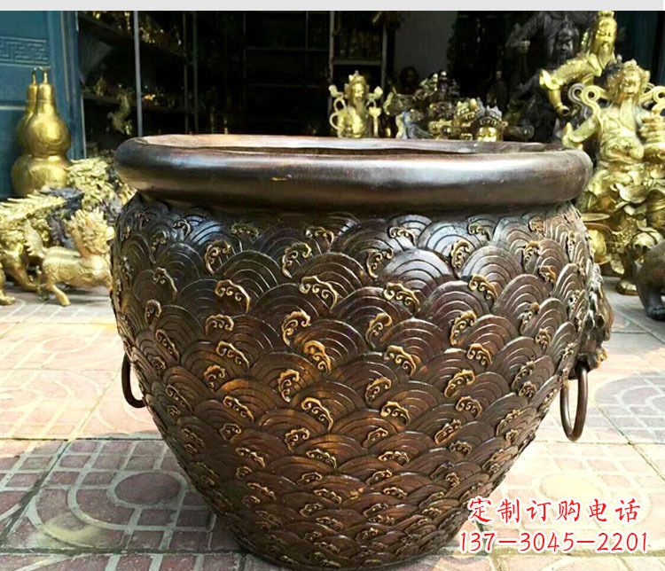 铜雕景观花盆