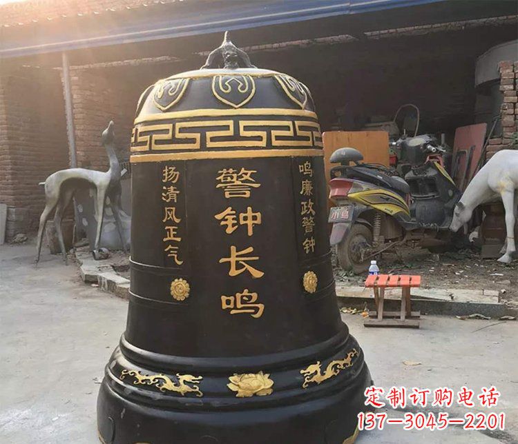 铜雕警钟长鸣寺庙雕塑