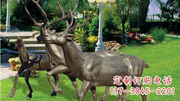 铜雕鹿公园动物雕塑