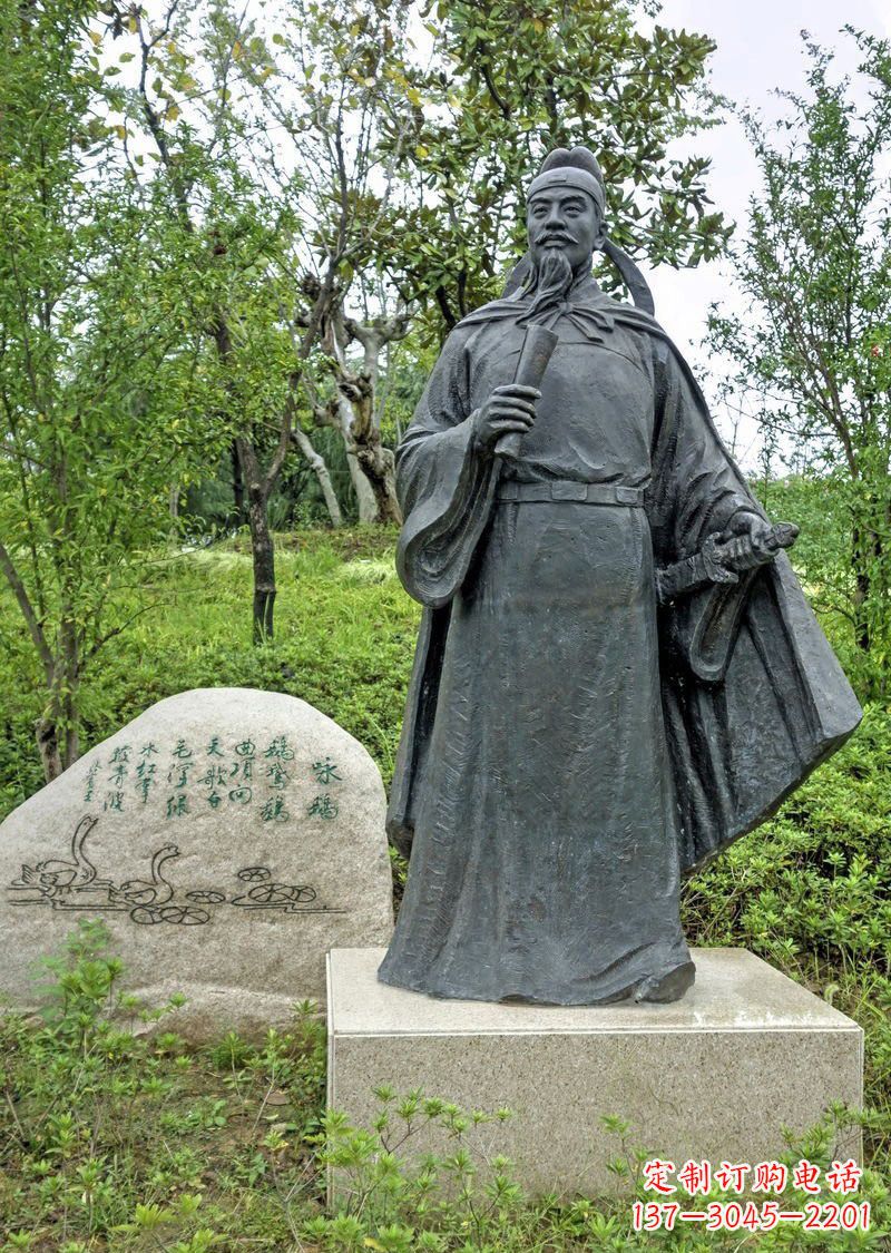 铜雕/骆宾/古代/名人-铜雕骆宾王古代名人雕塑 铜雕/骆宾/古代/名人-铜雕骆宾王古代名人雕塑