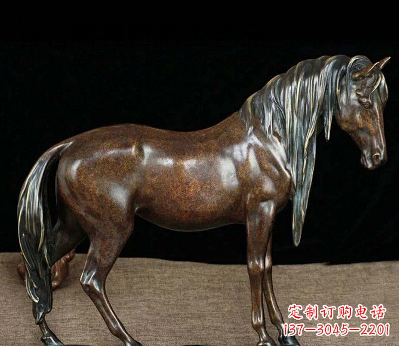 铜雕马公园动物摆件