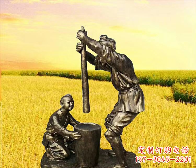 铜雕民俗丰收人物雕塑