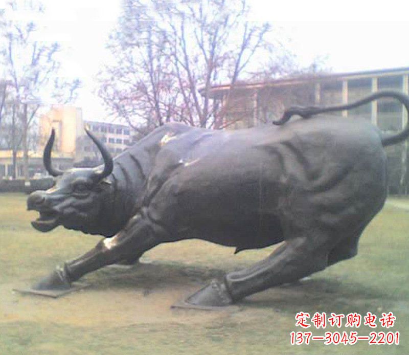 铜雕牛广场动物景观摆件 (2)