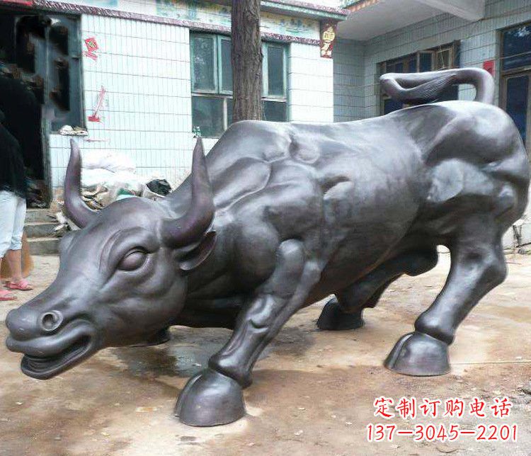 铜雕牛广场动物景观摆件 (3)