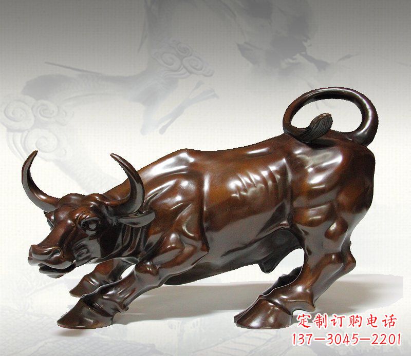 铜雕牛华尔街景观雕塑