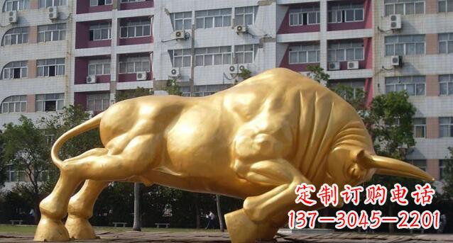 铜雕牛小区景观雕塑