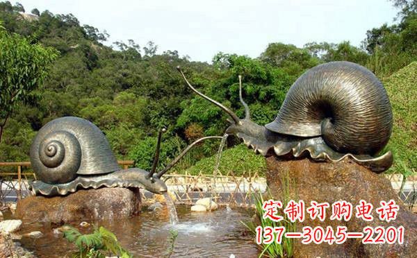 铜雕喷水蜗牛