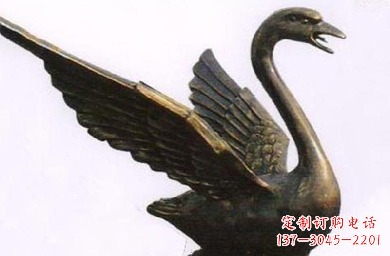 铜雕喷水天鹅公园动物雕塑