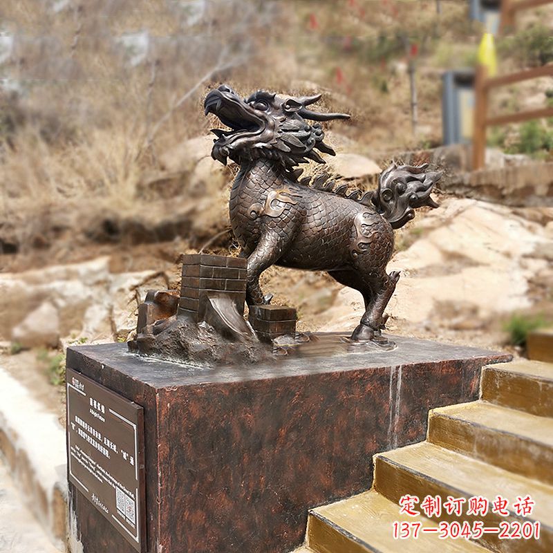 铜雕麒麟景观雕塑装饰品
