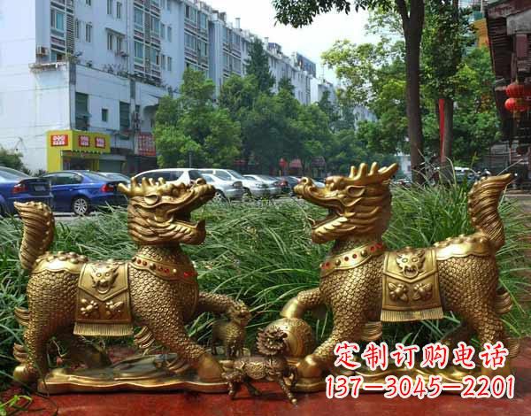 铜雕麒麟神兽