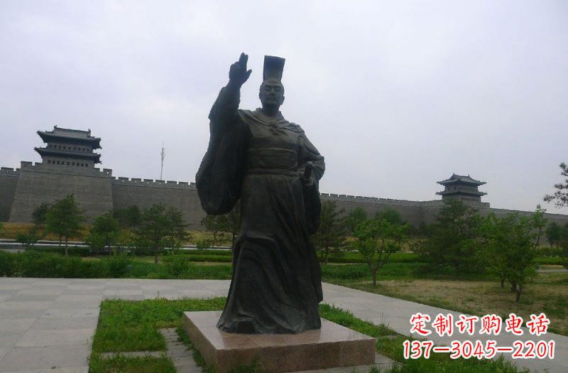 铜雕秦始皇古代名人雕塑