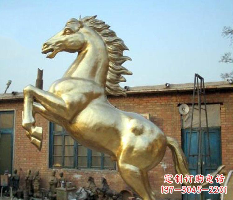 铜雕室商场招财动物马雕塑