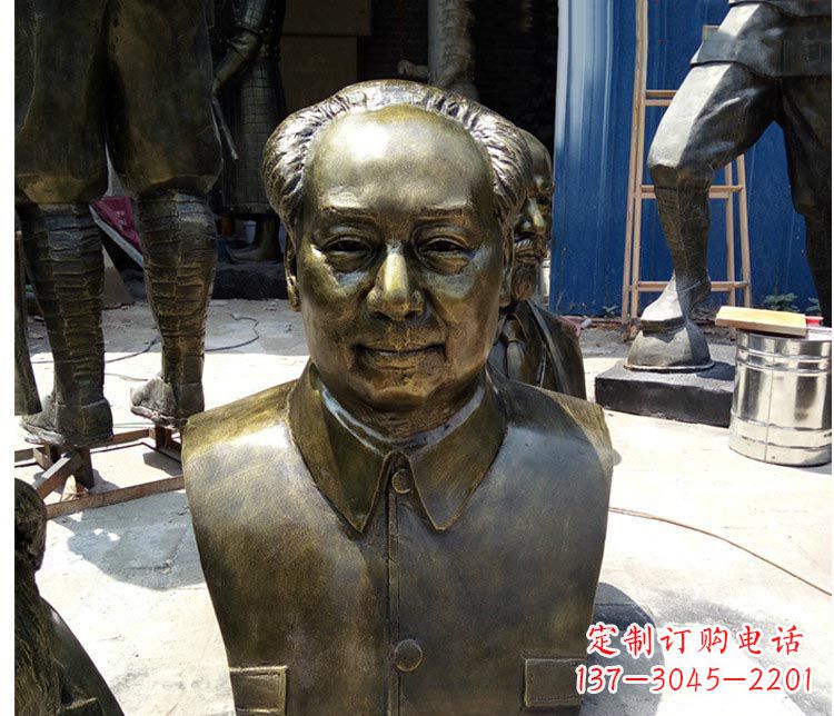 铜雕伟人毛主席胸像