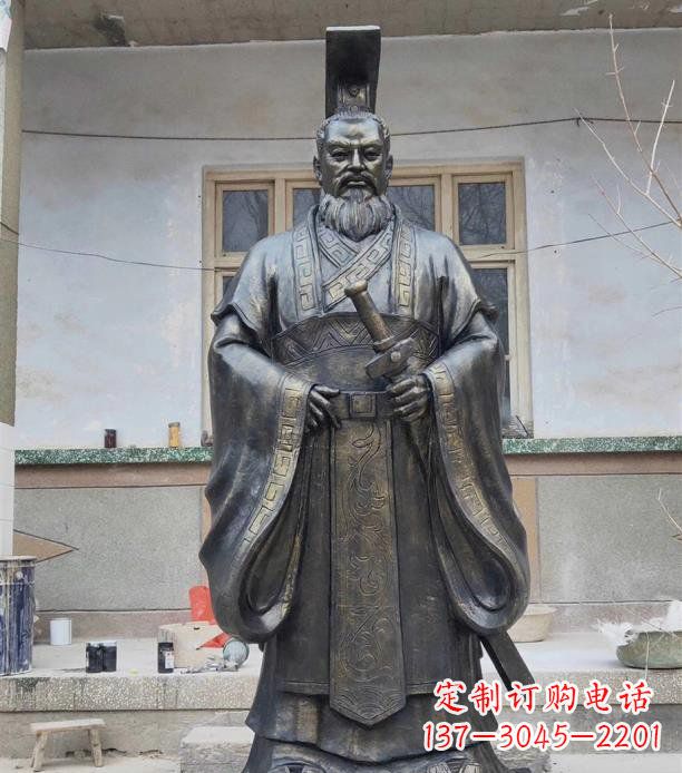 铜雕武皇帝古代历史人物