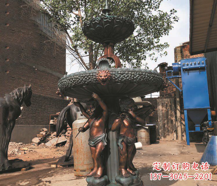 铜雕西方人物喷泉景观雕塑 铜雕西方人物喷泉景观雕塑