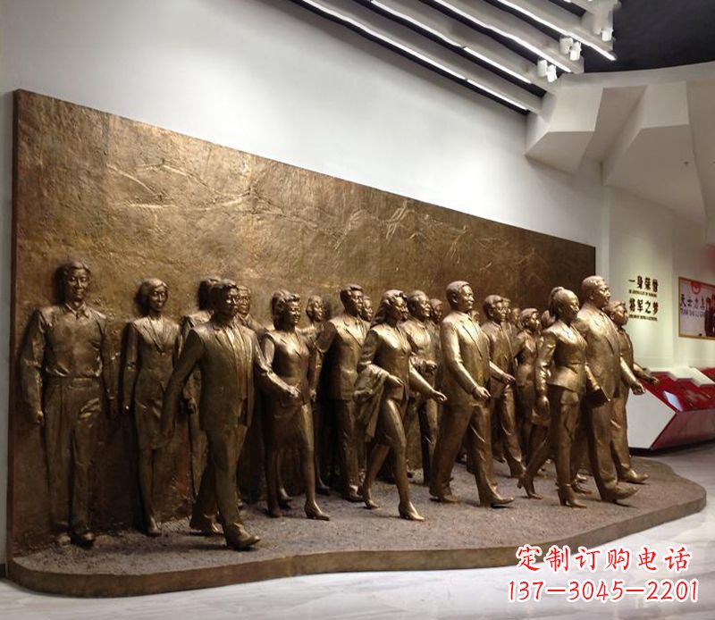 铜雕现代景观人物