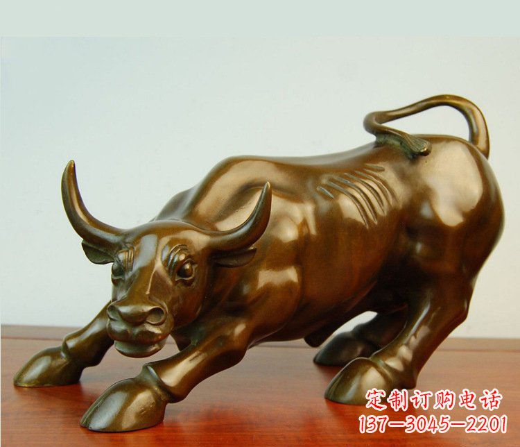 铜雕小区动物牛摆件