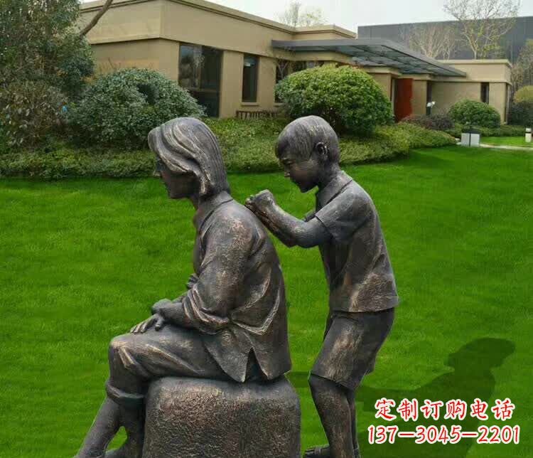 铜雕孝顺人物雕塑