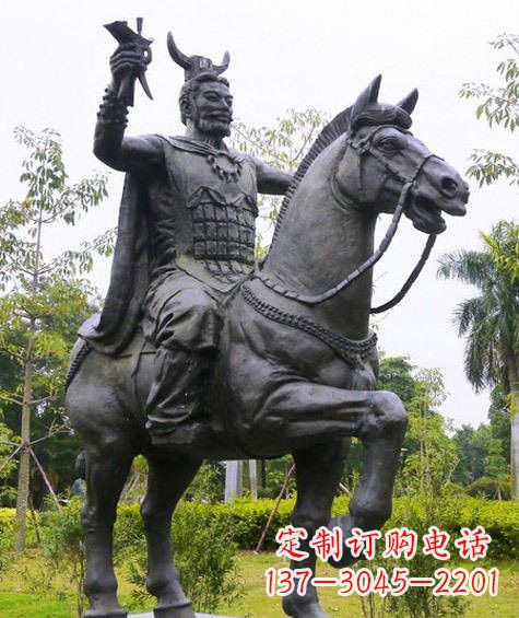 铜雕炎帝骑马