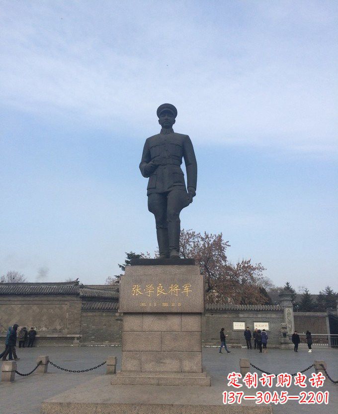 铜雕张学良近代名人雕塑