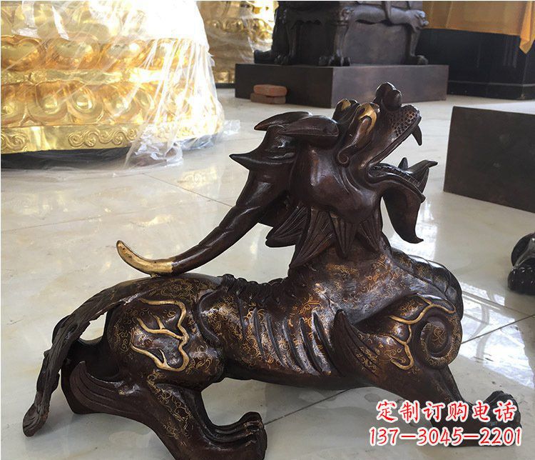 铜雕招财辟邪貔貅雕塑摆件