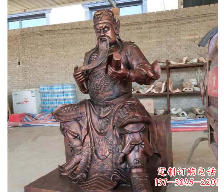 铜雕镇宅关公寺庙神像雕塑摆件 (3)