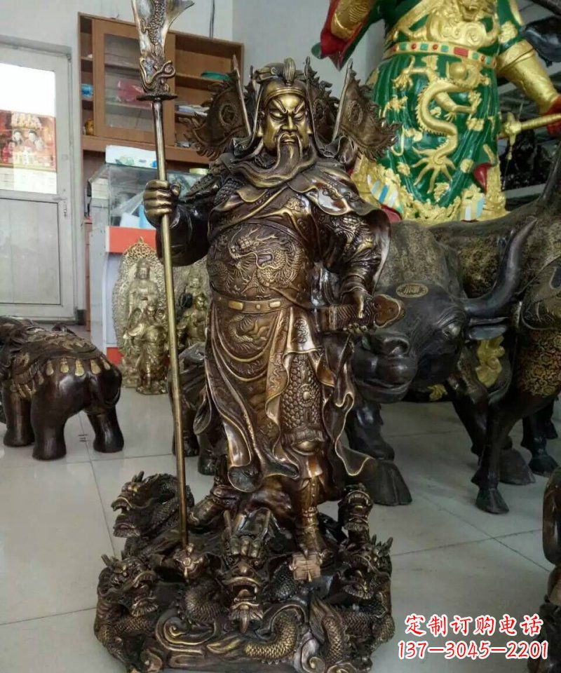 铜雕镇宅关公寺庙神像雕塑摆件