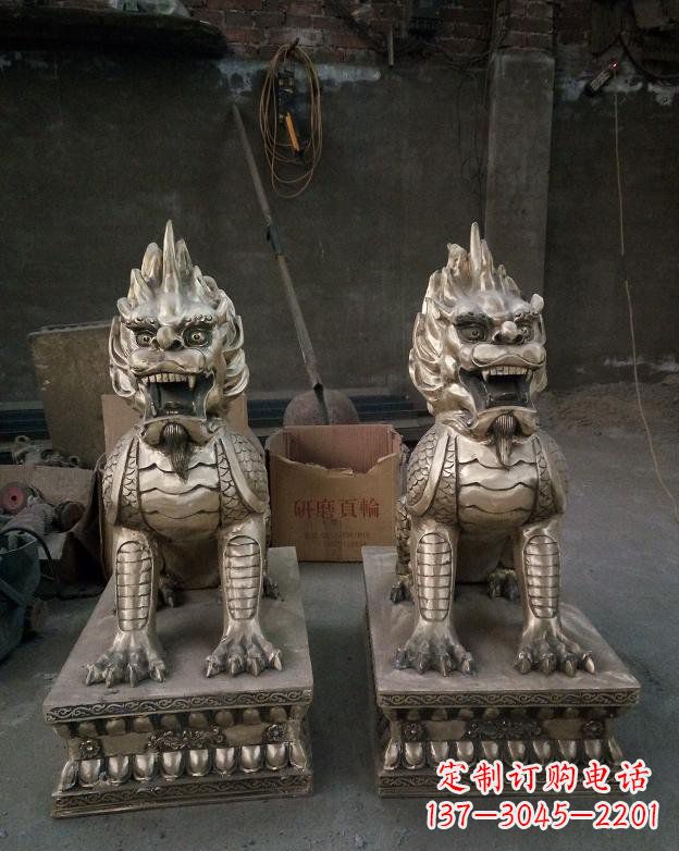 铜雕镇宅麒麟