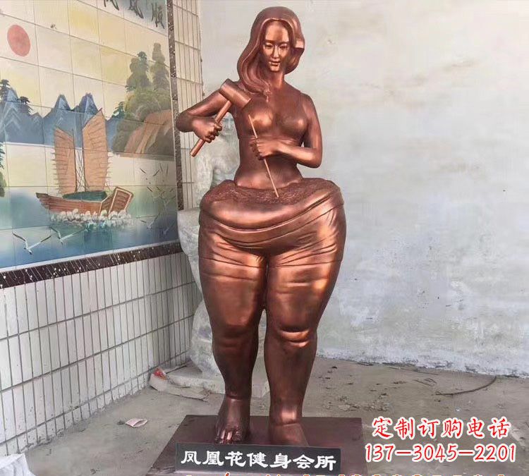 蜕变人物铜雕