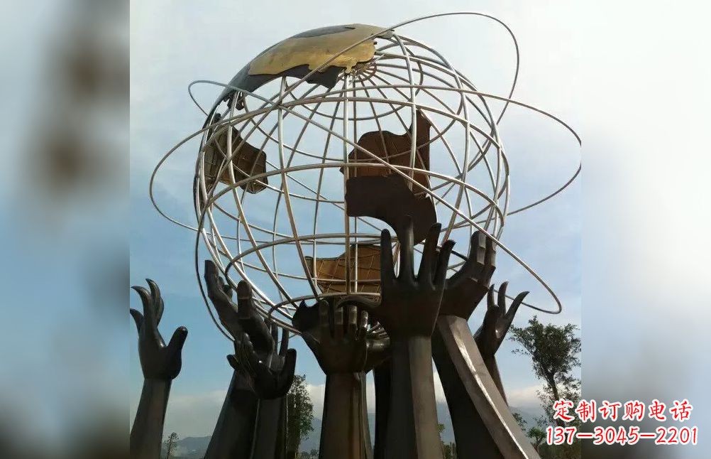托起/地球/不锈钢-托起地球不锈钢雕塑 托起/地球/不锈钢-托起地球不锈钢雕塑