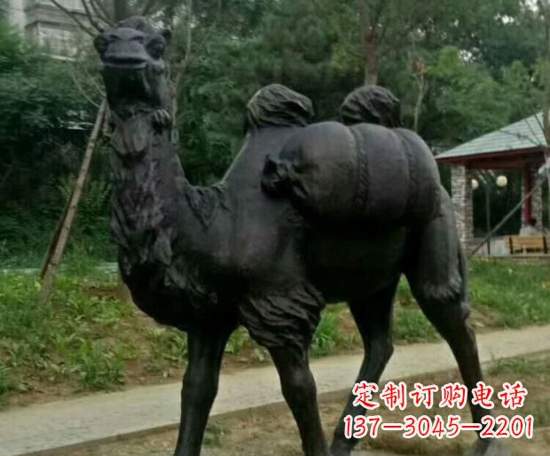 驮行李的骆驼铜雕