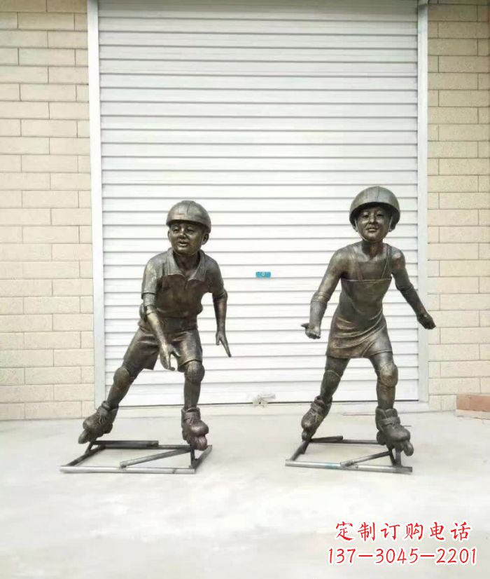玩轮滑人物铜雕 (2) 玩轮滑人物铜雕 (2)