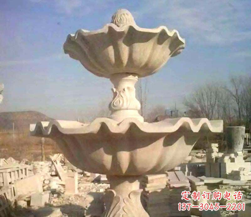 晚霞红大型喷泉石雕