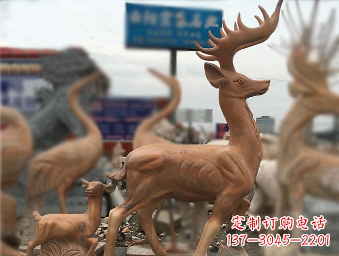 驯鹿雕塑 - 晚霞/动物/驯鹿/公园/石雕 驯鹿雕塑 - 晚霞/动物/驯鹿/公园/石雕