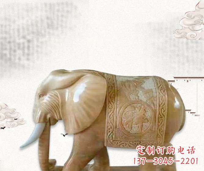 晚霞/动物/大象/石雕-晚霞红动物招财大象石雕 晚霞/动物/大象/石雕-晚霞红动物招财大象石雕