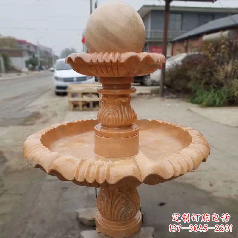 晚霞红风水球