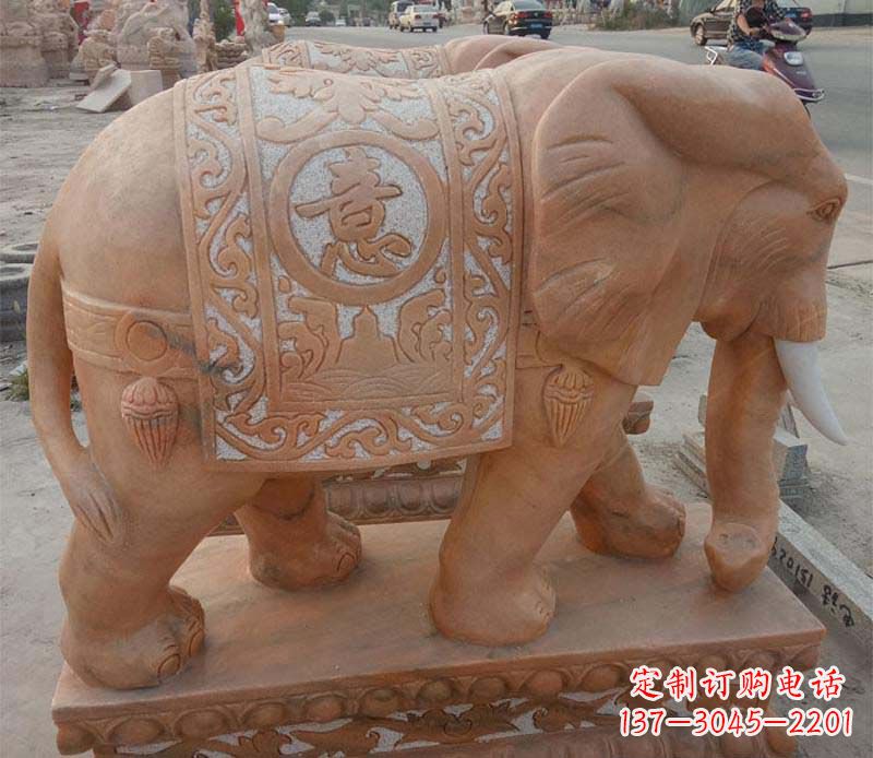 如意雕塑 - 晚霞/如意/动物/大象 如意雕塑 - 晚霞/如意/动物/大象
