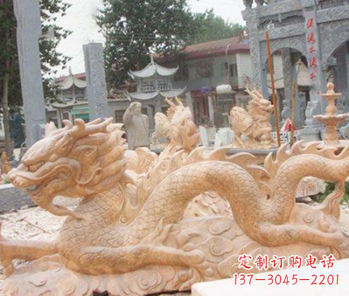 肖龙雕塑 - 晚霞/红生/肖龙/石雕