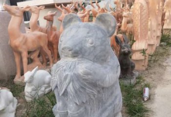 青石动物熊猫雕塑