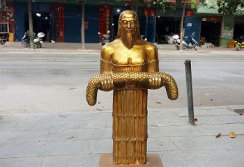 三皇五帝之炎皇大帝神农氏铜雕塑像